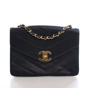 Chanel Vintage Large Caviar Single Flap Bag